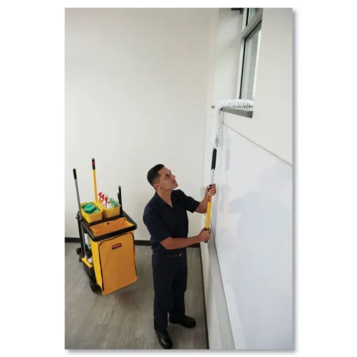 Discount 17.25 in. x 30.5 in. 24 Gallon Zippered Vinyl Cleaning Cart Bag - Yellow Cleaning & Janitorial Supplies