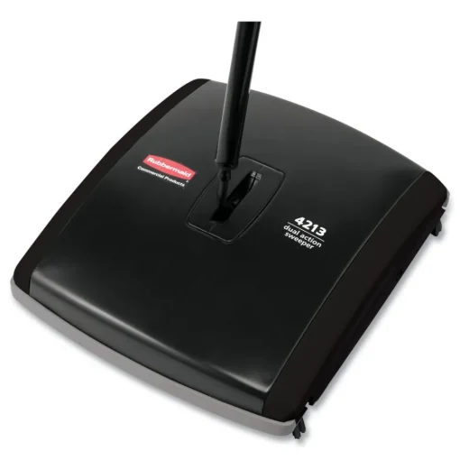 44 in. Steel/Plastic Handle Dual Action Sweeper - Black/Yellow Cleaning & Janitorial Supplies