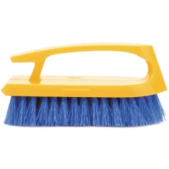 Online 6 in. Iron-Shaped Scrub Brush - Yellow/Blue Cleaning & Janitorial Supplies