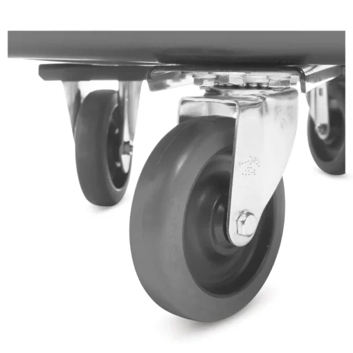Online 400 lbs. Capacity 12 cu-ft. Polyethylene/Metal Frame Medium-Density Cube Truck - Black Trash & Waste Bins