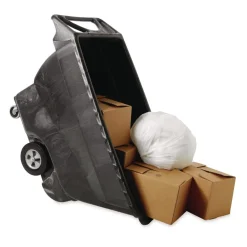 New 1250 lbs. Capacity Rectangular Structural Foam Tilt Truck - Black Trash & Waste Bins