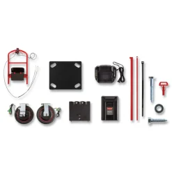 Online 0.5 mph to 3 mph DC Motor 60 V Lithium-Ion Battery Motorized Kit for 24 in. x 48 in. Platform Trucks - Medium Black/Red Cleaning & Janitorial Supplies