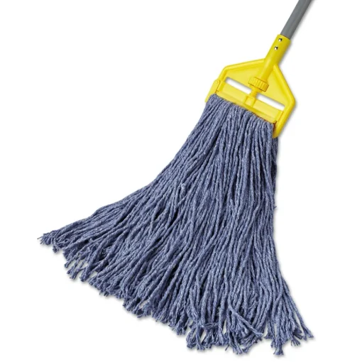 Online 24 oz. 1 in. Band Cotton/Synthetic Cut-End Blend Mop Head - Blue (12/Carton) Cleaning & Janitorial Supplies