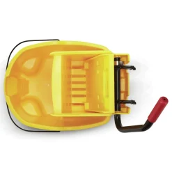 Hot 35 qt. WaveBrake 2.0 Side-Press Plastic Bucket/Wringer Combos - Yellow Cleaning & Janitorial Supplies