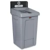 Hot 2171554 Slim Jim 33 gal 1-Stream Landfill Resin Recycling Station - Gray Trash & Waste Bins