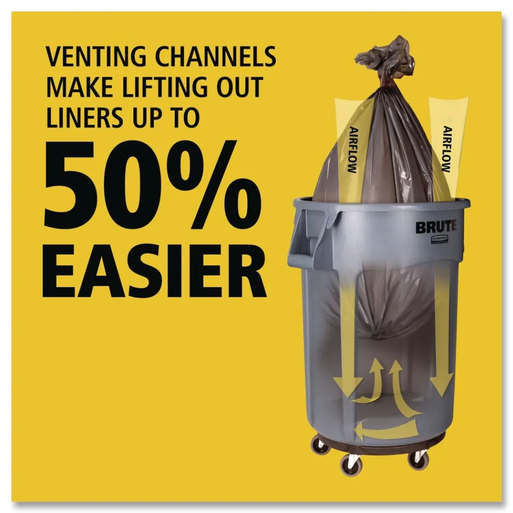 Brute 32 gal Resin Container - Round Orange Trash & Waste Bins