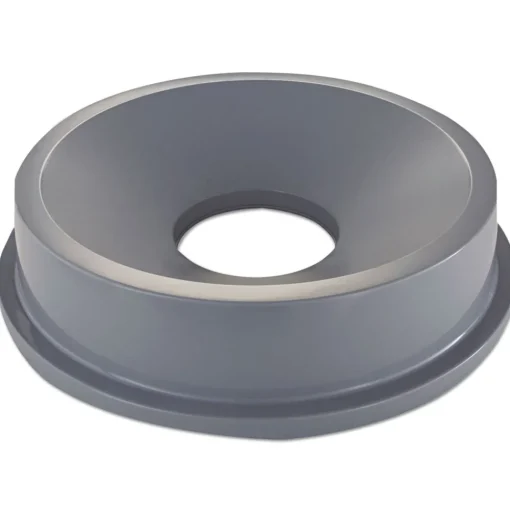 Best BRUTE 22-3/8 in. Round Funnel Top Receptacle - Gray Trash & Waste Bins
