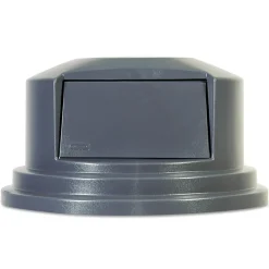 Hot BRUTE 27.55 in. Dome Top Lid for 55-Gallon Round Containers - Gray Trash & Waste Bins