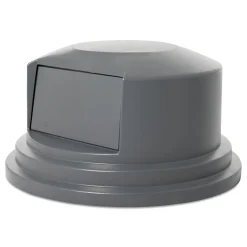 Hot BRUTE 27.55 in. Dome Top Lid for 55-Gallon Round Containers - Gray Trash & Waste Bins