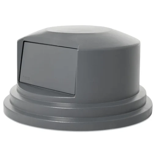 Hot BRUTE 27.55 in. Dome Top Lid for 55-Gallon Round Containers - Gray Trash & Waste Bins