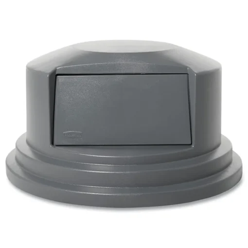 Hot BRUTE 27.55 in. Dome Top Lid for 55-Gallon Round Containers - Gray Trash & Waste Bins