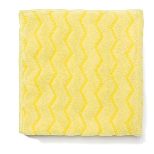 Discount FGQ61000YL00 16 in. x 16 in. Microfiber Reusable Cleaning Cloths - Yellow (12/Carton) Cleaning & Janitorial Supplies