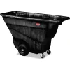 Best 101-Gallon Structural Foam Tilt Truck with 850-lb. Capacity - Black Trash & Waste Bins