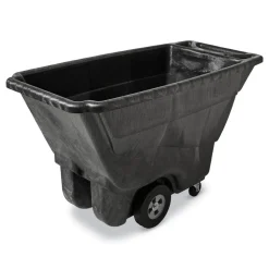 Best 101-Gallon Structural Foam Tilt Truck with 850-lb. Capacity - Black Trash & Waste Bins
