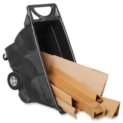 Best 101-Gallon Structural Foam Tilt Truck with 850-lb. Capacity - Black Trash & Waste Bins