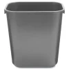 New 3.5-Gallon Rectangular Deskside Wastebasket - Black Trash & Waste Bins