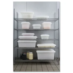 New 3.5-Gallon Rectangular Deskside Wastebasket - Black Trash & Waste Bins