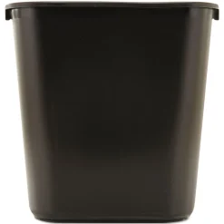 New 7-Gallon Rectangular Deskside Wastebasket - Black Trash & Waste Bins