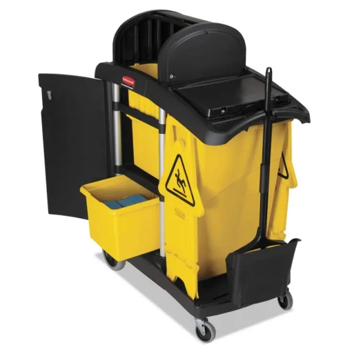 High Capacity Cleaning Cart - Black Cleaning & Janitorial Supplies