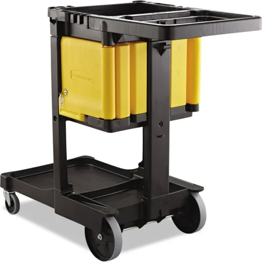 New Locking Cabinet For Cleaning Carts - Yellow Cleaning & Janitorial Supplies