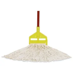 Outlet 12-Piece 16 oz. Premium Cut-End Cotton Wet Mop Head with 1 in. Orange Band (White) Cleaning & Janitorial Supplies