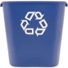 Clearance 28.13-Quart Rectangular Deskside Recycling Container - Medium, Blue Trash & Waste Bins
