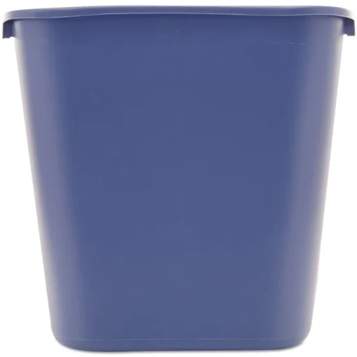 Clearance 28.13-Quart Rectangular Deskside Recycling Container - Medium, Blue Trash & Waste Bins