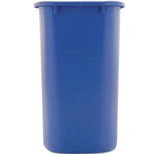 Clearance 28.13-Quart Rectangular Deskside Recycling Container - Medium, Blue Trash & Waste Bins