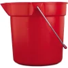 Outlet 10-Quart 10.5 in. Round Plastic Utility Pail - Red Cleaning & Janitorial Supplies