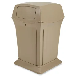 Hot Ranger 35-Gallon Fire-Safe Structural Foam Container - Beige Trash & Waste Bins