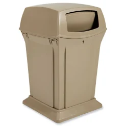 Hot Ranger 35-Gallon Fire-Safe Structural Foam Container - Beige Trash & Waste Bins