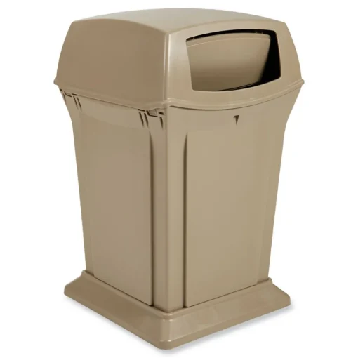 Hot Ranger 35-Gallon Fire-Safe Structural Foam Container - Beige Trash & Waste Bins