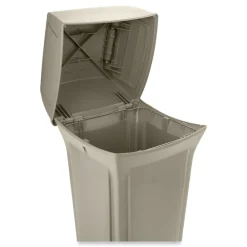 Hot Ranger 35-Gallon Fire-Safe Structural Foam Container - Beige Trash & Waste Bins