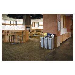 New Slim Jim Recycling Station Kit 1-Stream Bottles and Cans 23 gal Plastic Yellow/Gray Trash & Waste Bins