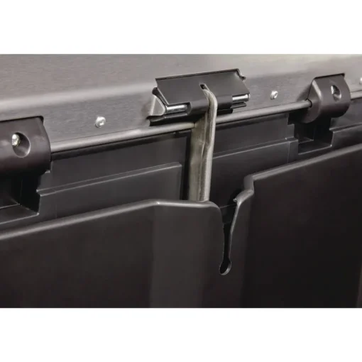 Online Slim Jim 13-Gallon Front Step Style Stainless Steel Step-On Container - Black Trash & Waste Bins