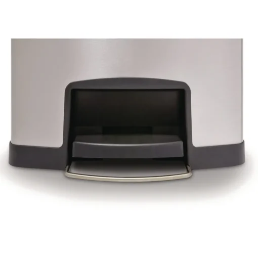 Online Slim Jim 13-Gallon Front Step Style Stainless Steel Step-On Container - Black Trash & Waste Bins