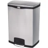 Online Slim Jim 24-Gallon Front Step Style Stainless Steel Step-On Container - Black Trash & Waste Bins