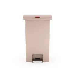 Clearance Streamline 18-Gallon Resin Front Step Style Step-On Container - Beige Trash & Waste Bins