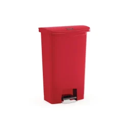 Hot Streamline 8-Gallon Front Step Style Resin Step-On Container - Red Trash & Waste Bins
