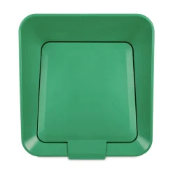 New Sustain 23 gal Metal/Plastic Decorative Refuse with Recycling Lid - Black/Green Trash & Waste Bins