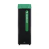 Hot Sustain 15 gal Metal/Plastic Decorative Refuse with Recycling Lid - Black/Green Trash & Waste Bins