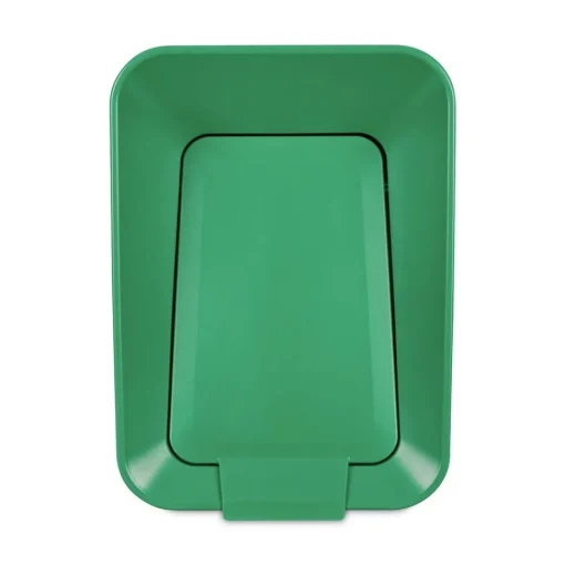 Hot Sustain 15 gal Metal/Plastic Decorative Refuse with Recycling Lid - Black/Green Trash & Waste Bins