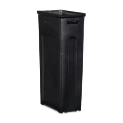 Hot Sustain 15 gal Metal/Plastic Decorative Refuse with Recycling Lid - Black/Green Trash & Waste Bins