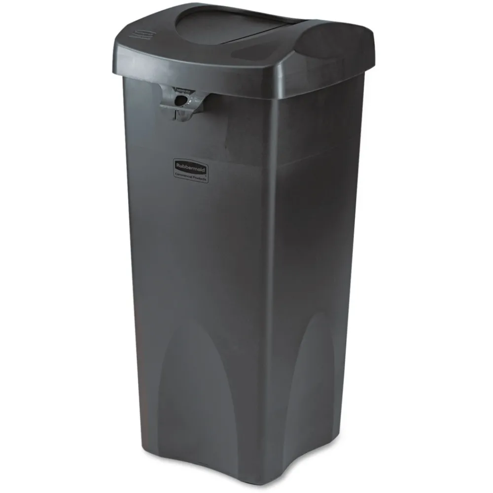 Discount Untouchable 16 in. Square Swing Top Lid - Black Trash & Waste Bins