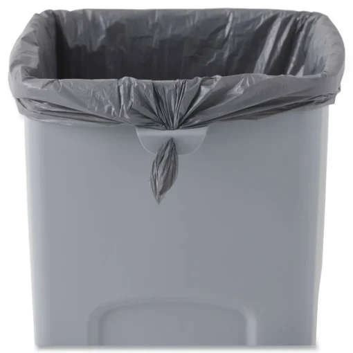 Online Untouchable 23 Gallon Square Plastic Waste Container - Gray Trash & Waste Bins