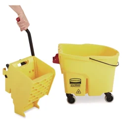 Online WaveBrake 2.0 26 qt. Side-Press Plastic Bucket/Wringer Combos - Yellow Cleaning & Janitorial Supplies