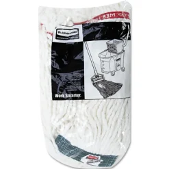 Discount Web Foot Shrinkless Looped-End Cotton/Synthetic Wet Mop Heads - Medium, White Cleaning & Janitorial Supplies