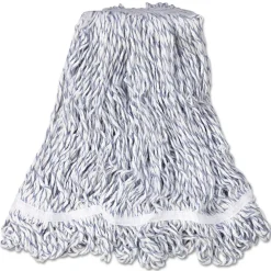 Outlet Web Foot Cotton/Synthetic Medium Finish Mop Head with 1 in. White Headband - White (6/Carton) Cleaning & Janitorial Supplies