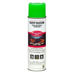 Outlet 17 oz. Aerosol Can Industrial Choice Precision Line Marking Paint - Fluorescent Green (12/Carton) Arts & Crafts Supplies