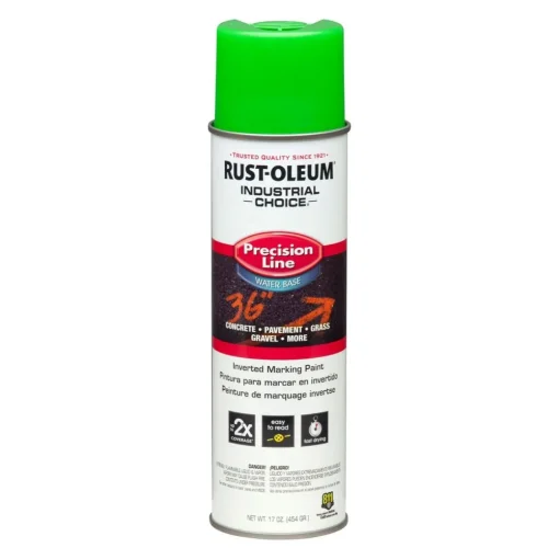 Outlet 17 oz. Aerosol Can Industrial Choice Precision Line Marking Paint - Fluorescent Green (12/Carton) Arts & Crafts Supplies